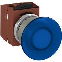 ABB MMMIL4OSL411 Illuminated Pushbutton Kit 40mm Mushroom Momentary Blue 230VAC/DC 1NO+1NC Screw LED Block