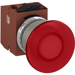 ABB MMMIR4OSL211 Illuminated Pushbutton Kit 40mm Mushroom Momentary Red 24VAC/DC 1NO+1NC Screw LED Block