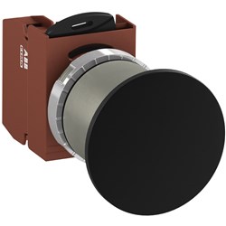 ABB MMMNB4OS10 Non-Illuminated Pushbutton Kit 40mm Mushroom Momentary Black 1NO Screw