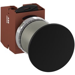 ABB MMMNB4OS11 Non-Illuminated Pushbutton Kit 40mm Mushroom Momentary Black 1NO+1NC Screw