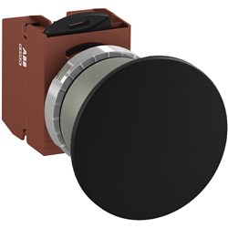ABB MMMNB6OS11 Non-Illuminated Pushbutton Kit 60mm Mushroom Momentary Black 1NO+1NC Screw
