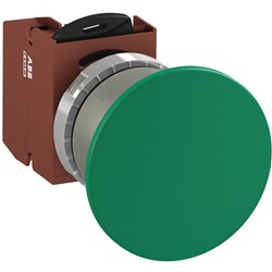 ABB MMMNG6OS10 Non-Illuminated Pushbutton Kit 60mm Mushroom Momentary Green 1NO Screw