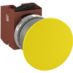 ABB MMMNY6OS11 Non-Illuminated Pushbutton Kit 60mm Mushroom Momentary Yellow 1NO+1NC Screw