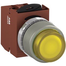 ABB MMPIEYOSP301 Illuminated Pushbutton Kit 22mm Extended Momentary Yellow 110VAC/DC 1NC Screw Power Supply