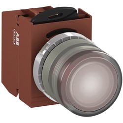 ABB MMPIFCASL210 Illuminated Pushbutton Kit 22mm Flush Maintained Clear 24VAC/DC 1NO Screw LED Block