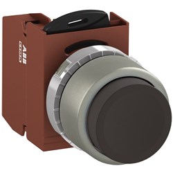 ABB MMPNEBAF10 Non-Illuminated Pushbutton Kit 22mm Extended Maintained Black 1NO Faston