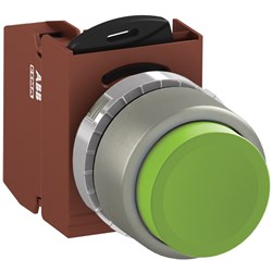 ABB MMPNEGOF01 Non-Illuminated Pushbutton Kit 22mm Extended Momentary Green 1NC Faston