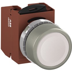 ABB MMPNFWOS02 Non-Illuminated Pushbutton Kit 22mm Flush Momentary White 2NC Screw
