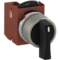 ABB MMS2NLAACBS01 Selector Switch Kit Black 2Position 1NC Non-Illuminated Screw Maintained Long Handle Metal