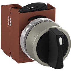 ABB MMS2NSAACBS10 Selector Switch Kit Black 2Position 1NO Non-Illuminated Screw Maintained Short Handle Metal A C