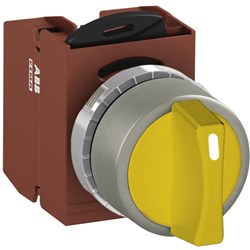ABB MMS2NSABCYS20 Selector Switch Kit Yellow 2Position 2NO Non-Illuminated Screw Maintained Short Handle Metal B C