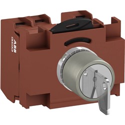 ABB MMS3NKAABCF30 Selector Switch Kit 3Position 3NO Non-Illuminated Faston Maintained Key Metal A B C