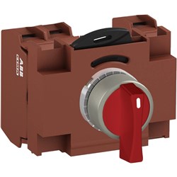 ABB MMS3NLAABCRS03 Selector Switch Kit Red 3Position 3NC Non-Illuminated Screw Maintained Long Handle Metal