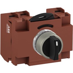 ABB MMS3NSOACBBF03 Selector Switch Kit Black 3Position 3NC Non-Illuminated Faston Momentary Short Handle Metal