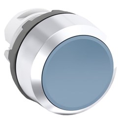 ABB MP1-30L Non-Illuminated Pushbutton Flush Momentary Blue Chrome Metal Bezel