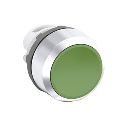 ABB MP1-60G-10 Non-Illuminated Pushbutton Flush Momentary Green Chrome Metal Bezel