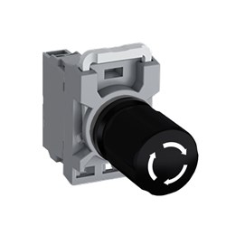 ABB MPA3T10 Non-Illuminated Machine Stop Pushbutton 30mm Black Twist Release 1NO