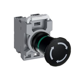 ABB MPA4T11 Non-Illuminated Machine Stop Pushbutton 40mm Black Twist Release 1NO+1NC