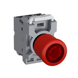ABB MPEI4T111 Emergency Stop Pushbutton Kit Illuminated 1NO+1NC Red Plastic 24VAC/DC