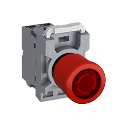 ABB MPEI4T201 Emergency Stop Pushbutton Kit Illuminated 1NC Red Plastic 110-130VAC