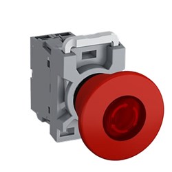 ABB MPEI6T401 Emergency Stop Pushbutton Kit Illuminated 1NC Red Plastic 230VAC