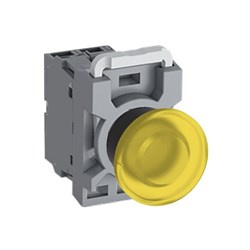 ABB MPMI4Y010 Illuminated Pushbutton Kit 40mm Momentary Yellow 12VAC/DC 1NO