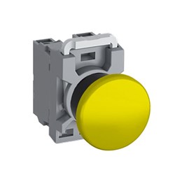 ABB MPMN4Y11 Non-Illuminated Pushbutton 40mm Mushroom Yellow 1NO+1NC