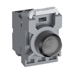 ABB MPPIECO310 Illuminated Pushbutton Kit 22mm Extended Momentary Clear 220VDC 1NO