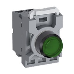 ABB MPPIEGA310 Illuminated Pushbutton Kit 22mm Extended Maintained Green 220VDC 1NO