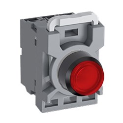 ABB MPPIERA402 Illuminated Pushbutton Kit 22mm Extended Maintained Red 230VAC/DC 2NC