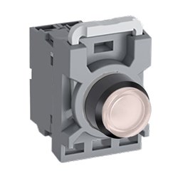 ABB MPPIEWO310 Illuminated Pushbutton Kit 22mm Extended Momentary White 220VDC 1NO