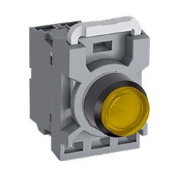 ABB MPPIEYO301 Illuminated Pushbutton Kit 22mm Extended Momentary Yellow 220VDC 1NC