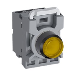 ABB MPPIEYO320 Illuminated Pushbutton Kit 22mm Extended Momentary Yellow 220VDC 2NO