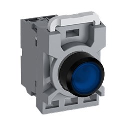 ABB MPPIFLA210 Illuminated Pushbutton Kit 22mm Flush Maintained Blue 110-130VAC/DC 1NO