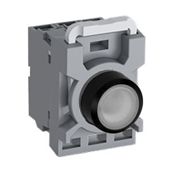 ABB MPPIFWO211 Illuminated Pushbutton Kit 22mm Flush Momentary White 110-130VAC/DC 1NO+1NC