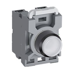 ABB MPPNECA11 Non-Illuminated Pushbutton Kit 22mm Extended Maintained Clear 1NO+1NC