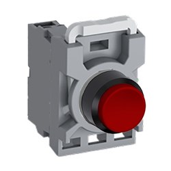 ABB MPPNERO01 Non-Illuminated Pushbutton Kit 22mm Extended Momentary Red 1NC