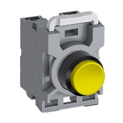ABB MPPNEYO11 Non-Illuminated Pushbutton Kit 22mm Extended Momentary Yellow 1NO+1NC
