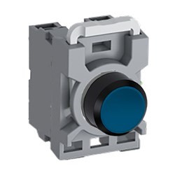 ABB MPPNFLO02 Non-Illuminated Pushbutton Kit 22mm Flush Momentary Blue 2NC