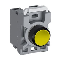 ABB MPPNFYO02 Non-Illuminated Pushbutton Kit 22mm Flush Momentary Yellow 2NC