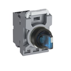 ABB MPS2ISAACL710 Selector Switch Kit Blue 230VAC 2Position 1NO Illuminated Maintained Short Handle Plastic