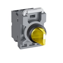 ABB MPS2ISABCY620 Selector Switch Kit Yellow 220VDC 2Position 2NO Illuminated Maintained Short Handle Plastic B C