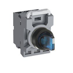 ABB MPS2ISOCBL011 Selector Switch Kit Blue 12VDC 2Position 1NO+1NC Illuminated Momentary Short Handle Plastic