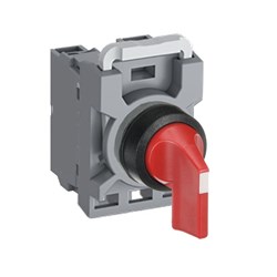 ABB MPS2NLABCR11 Selector Switch Kit Red 2Position 1NO+1NC Non-Illuminated Maintained Long Handle Plastic