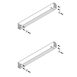 Elsteel MR12990 Mount Plate Support Rail Mild Steel RAL9010 White