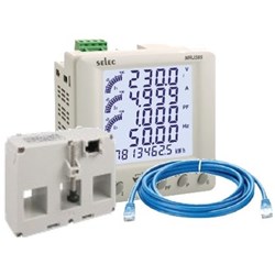 SELEC KIT: MRJ385 METER +1 X 2M RJ45 CABLE +1 X 200A CT 21X25MM MRJ385-200A21/25-K
