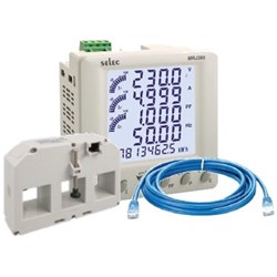 SELEC KIT: MRJ385 METER +1 X 2M RJ45 CABLE +1 X 630A CT 31X31MM MRJ385-630A31/31-K