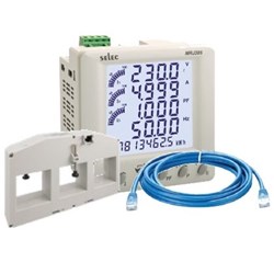 SELEC KIT: MRJ385 METER +1 X 2M RJ45 CABLE +1 X 800A CT 54X50MM MRJ385-800A54/50-K