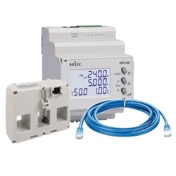 SELEC KIT: MRJ4M METER +1 X 2M RJ45 CABLE +1 X 200A CT 21X25MM MRJ4M-200A21/25-K