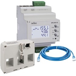 SELEC KIT: MRJ4M-SL METER + 2 X 2M RJ45 CABLE + 2 X 100A CT 21X25MM MRJ4MSL-100A21/25-K